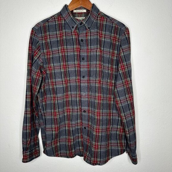 L.L. Bean Scotch Plaid Flannel Shirt Traditional‎ Fit Sz M - Picture 2 of 7